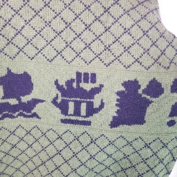 Vtg 90s Y2k Latchfords of Ireland wool viking sweater Irish Fisherman - Picture 5 of 15